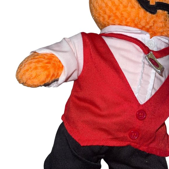 Build A Bear Valentines Heart Bear Red Pink White Stuffed Plush Animal Toy - Picture 3 of 12